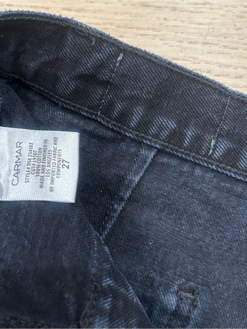 CARMAR Dark Blue Denim Mini Skirt with Front Zip - Picture 6 of 6